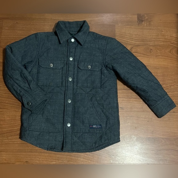 GAP Boys Denim Quilted chambray jacket - Picture 1 of 14